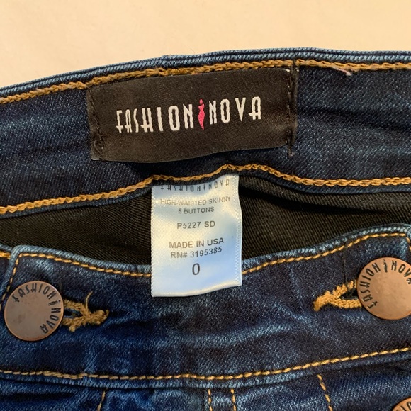 High waisted button down skinny jeans - Picture 5 of 6